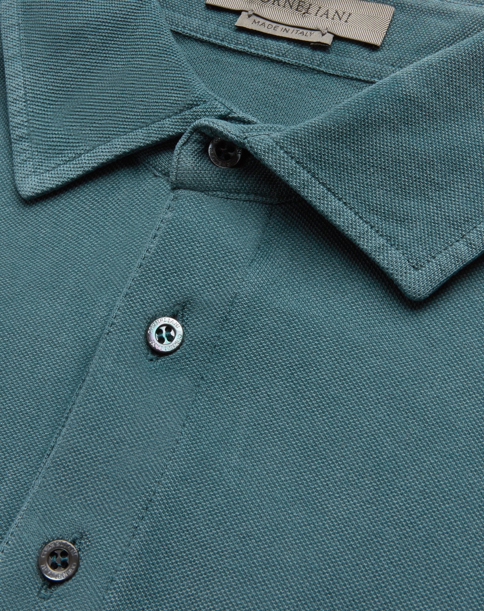 Corneliani garment dyed casual mens polo shirt