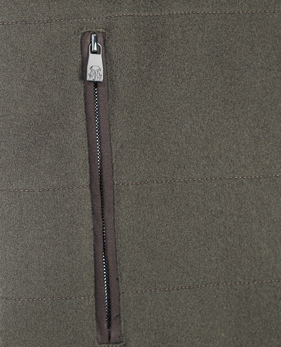 Men Wool Vest in Green