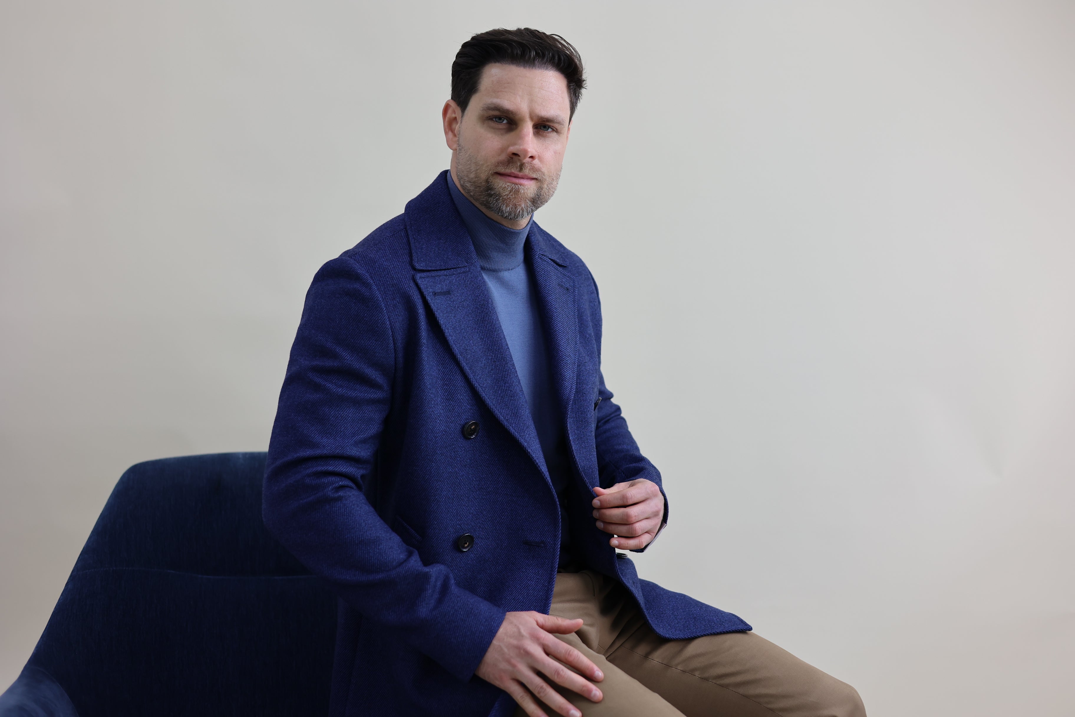 Corneliani peacoat double breasted in blue