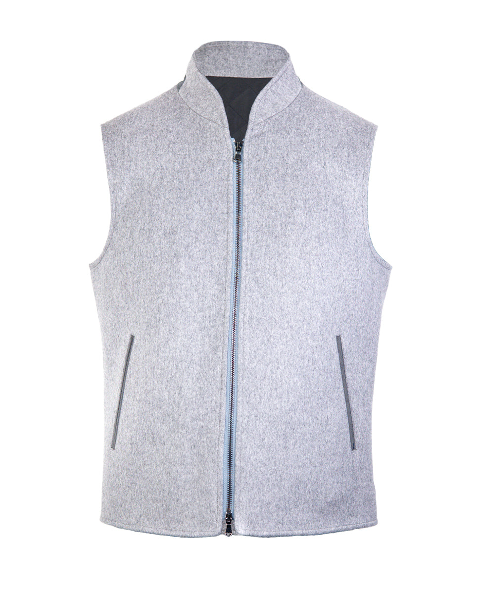 Men's Grey Vest - Latorre Wool Waitcoat - Kuwait - Dananeer