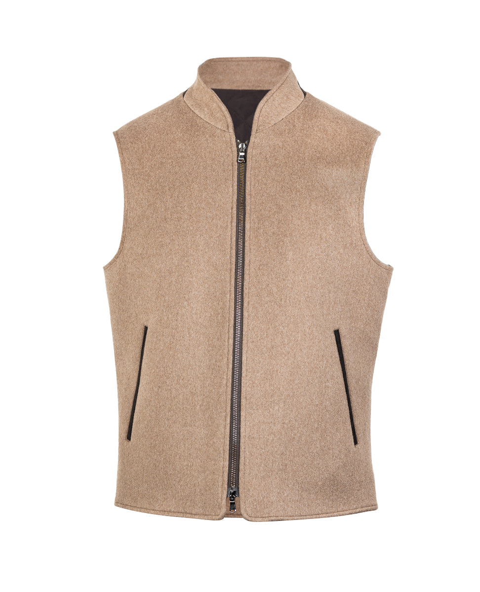 Men's Beige - Camel - Vest - Latorre Wool Waitcoat - Kuwait - Dananeer