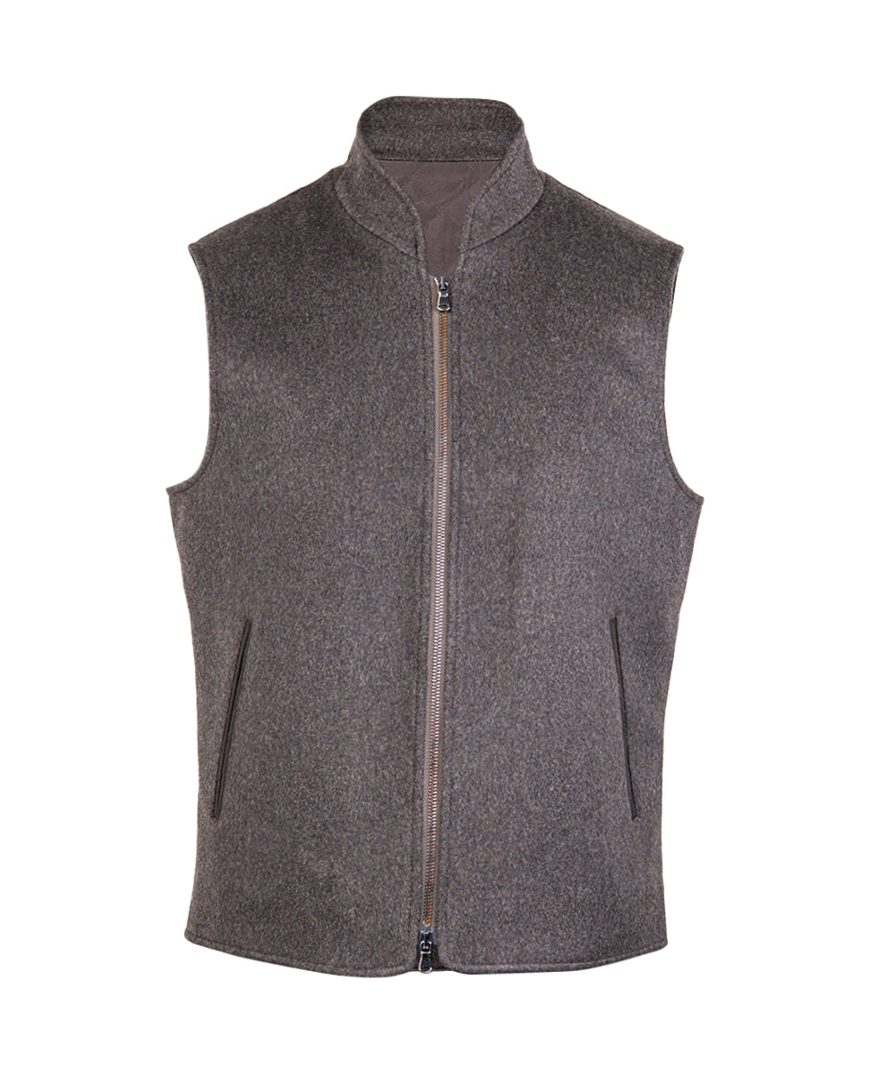 Men's Brown Vest - Latorre Wool Waitcoat - Kuwait - Dananeer
