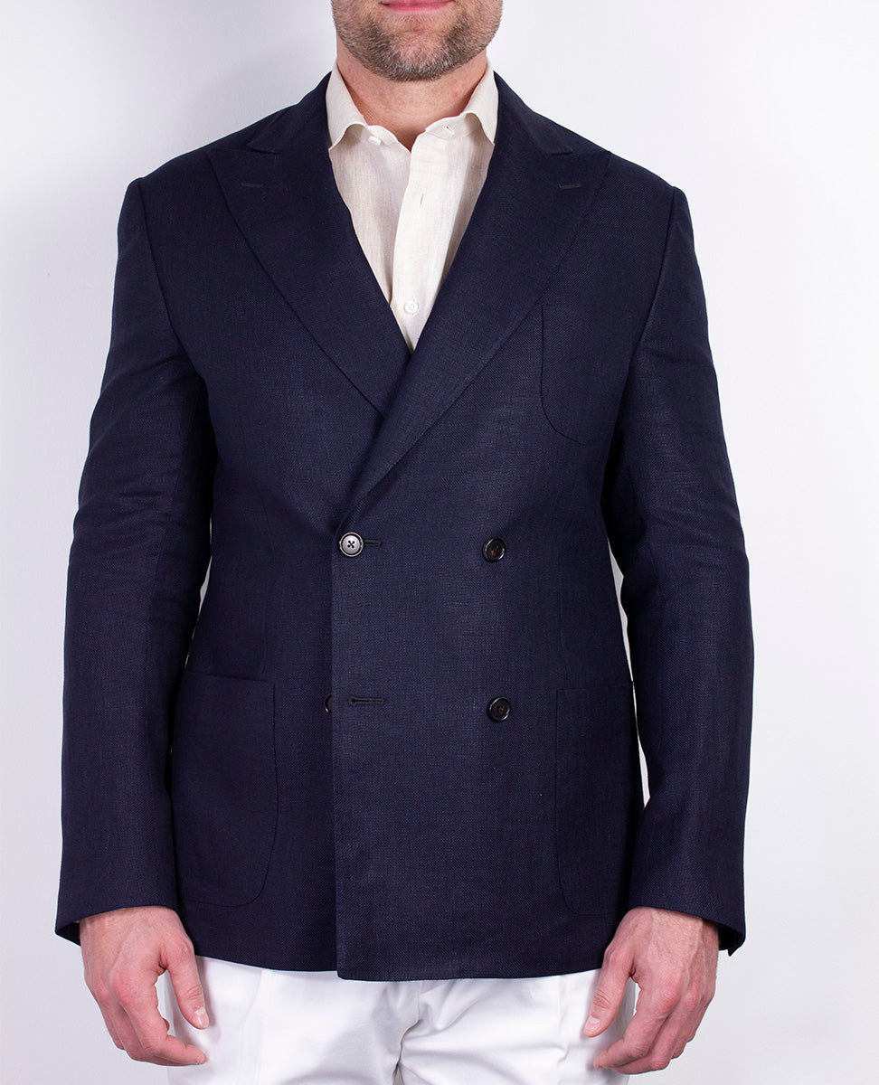 Corneliani Blue Double-Breasted Jacket