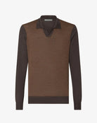 Brown Full sleeve Polo Shirt