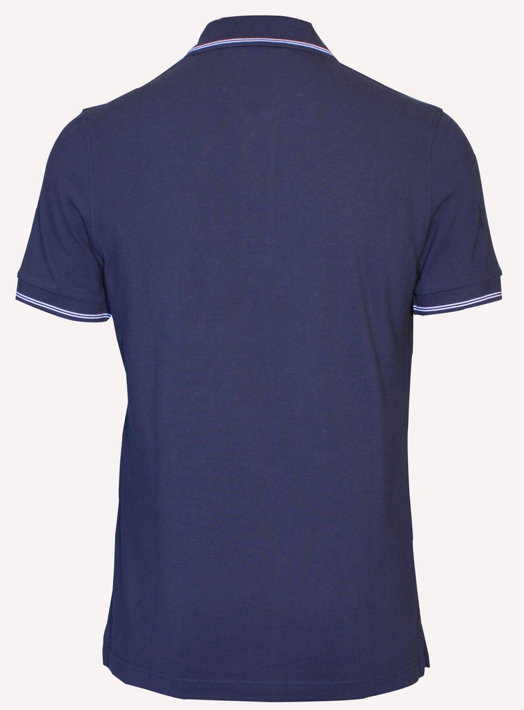 Corneliani mens summer navy blue casual polo shirt