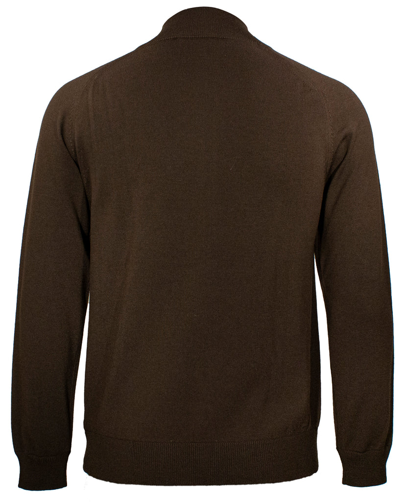 ZANONE MERINO WOOL ZIPPED BOMBER SWEATER